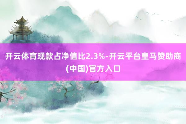 开云体育现款占净值比2.3%-开云平台皇马赞助商(中国)官方入口