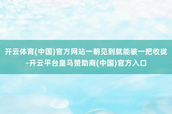 开云体育(中国)官方网站一朝见到就能被一把收拢-开云平台皇马赞助商(中国)官方入口